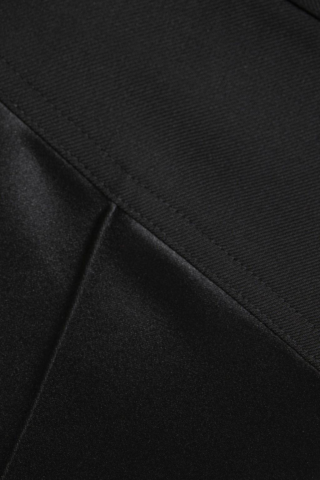 HELMUT LANG Twill-paneled satin straight-leg pants