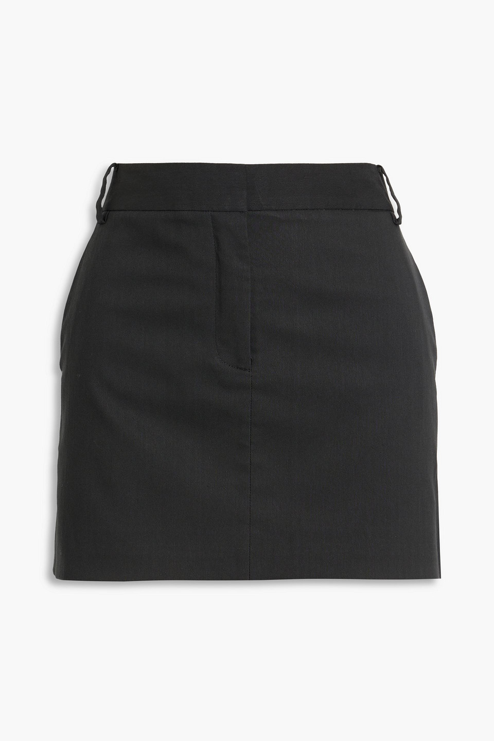 Tibi Twill Mini Skirt In Black