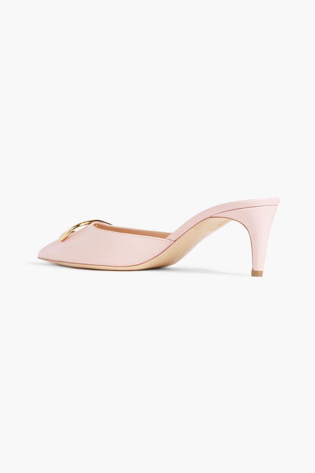 RUPERT SANDERSON Elsa buckle-embellished leather mules