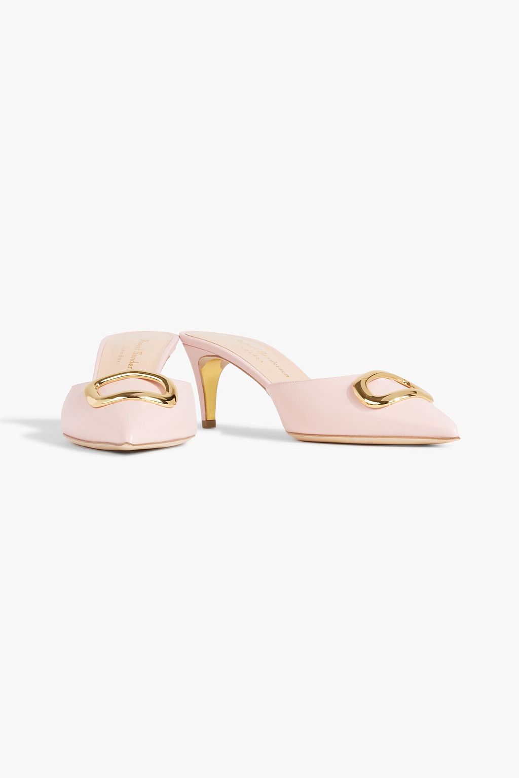 RUPERT SANDERSON Elsa buckle-embellished leather mules