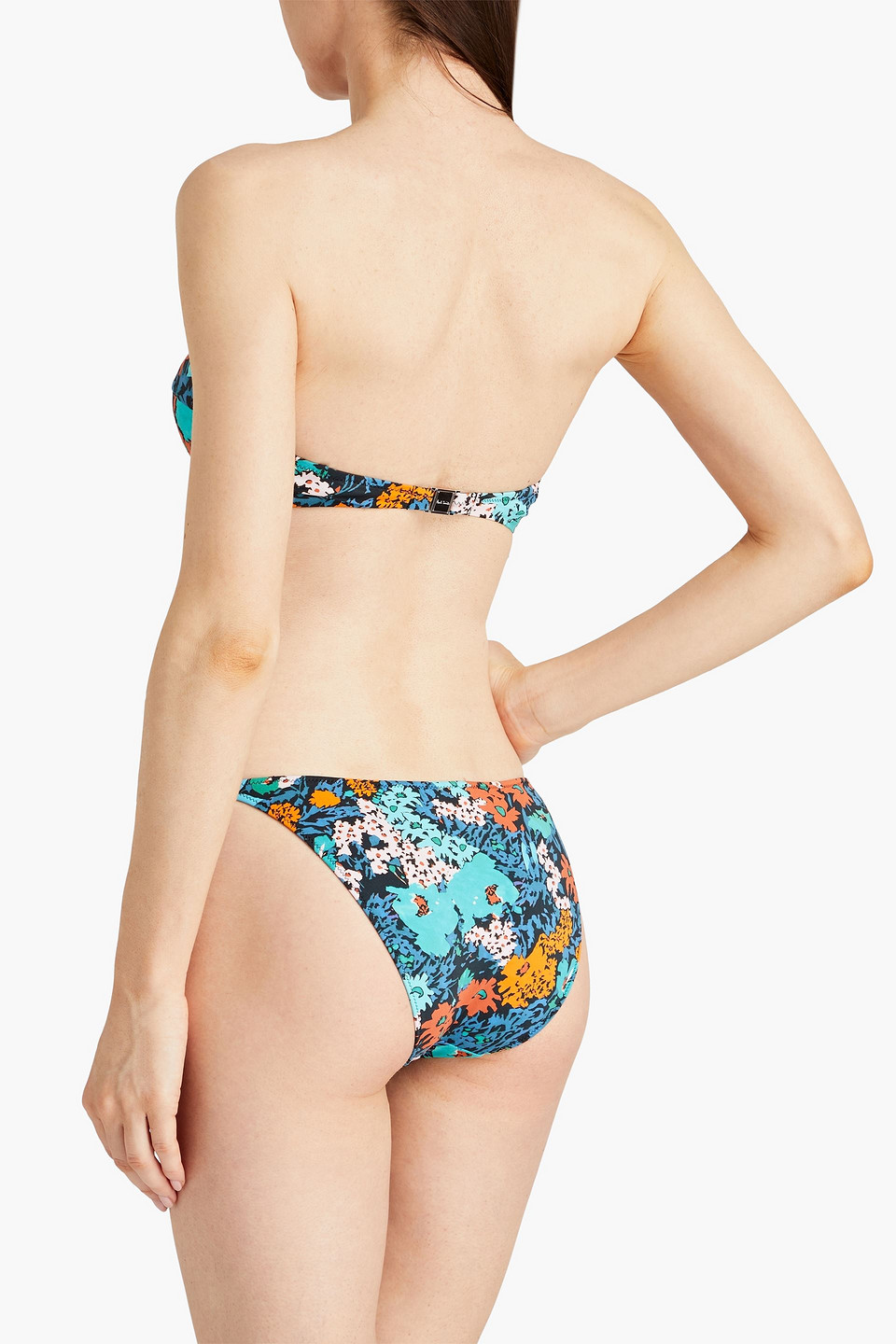 Shop Paul Smith Floral-print Low-rise Bikini Briefs In Slate Blue