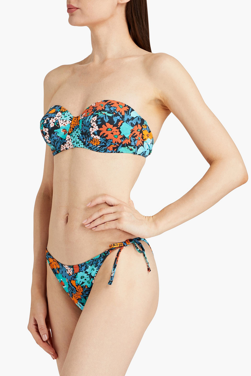 Shop Paul Smith Floral-print Low-rise Bikini Briefs In Slate Blue