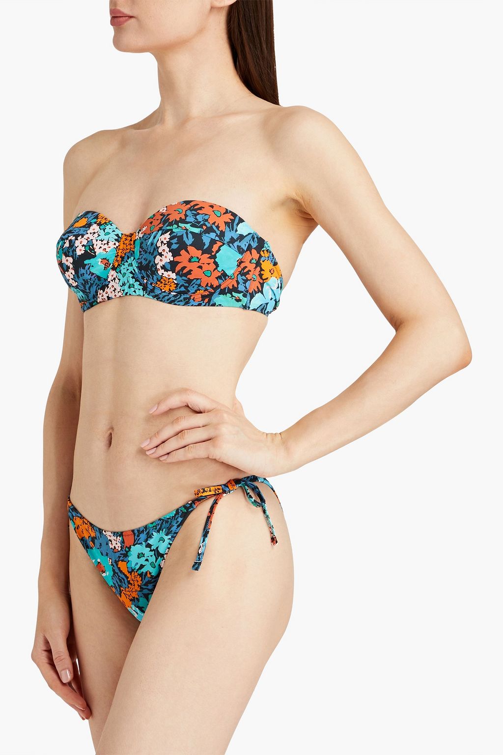PAUL SMITH Floral-print underwired bandeau bikini top
