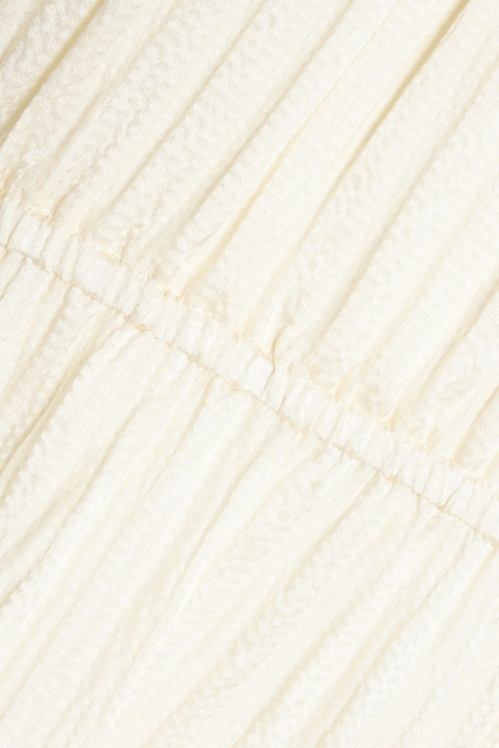 MORGAN LANE Ava ruffled silk-seersucker mini dress