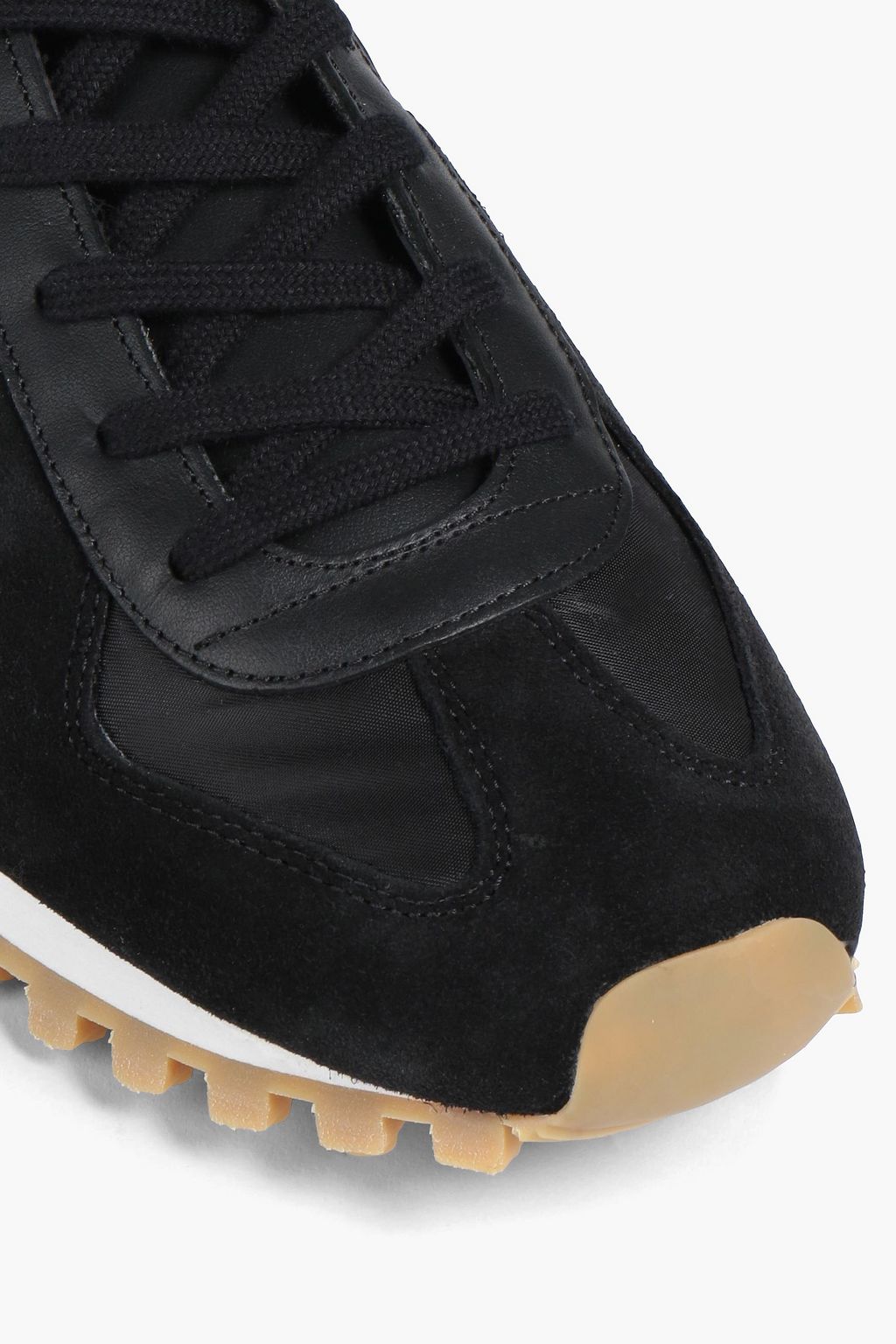 SANDRO Sneakers aus Leder, Veloursleder und Shell