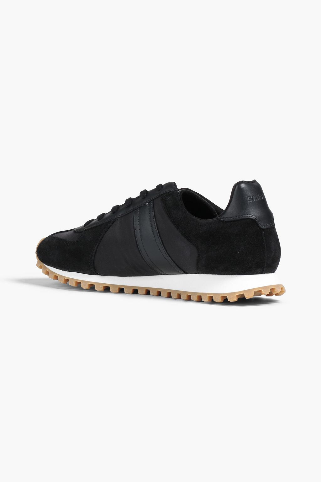 SANDRO Sneakers aus Leder, Veloursleder und Shell