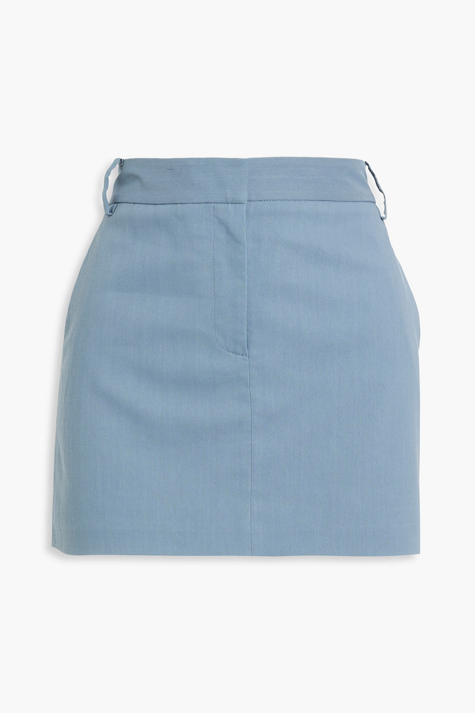 Tibi Twill Mini Skirt In Slate Blue