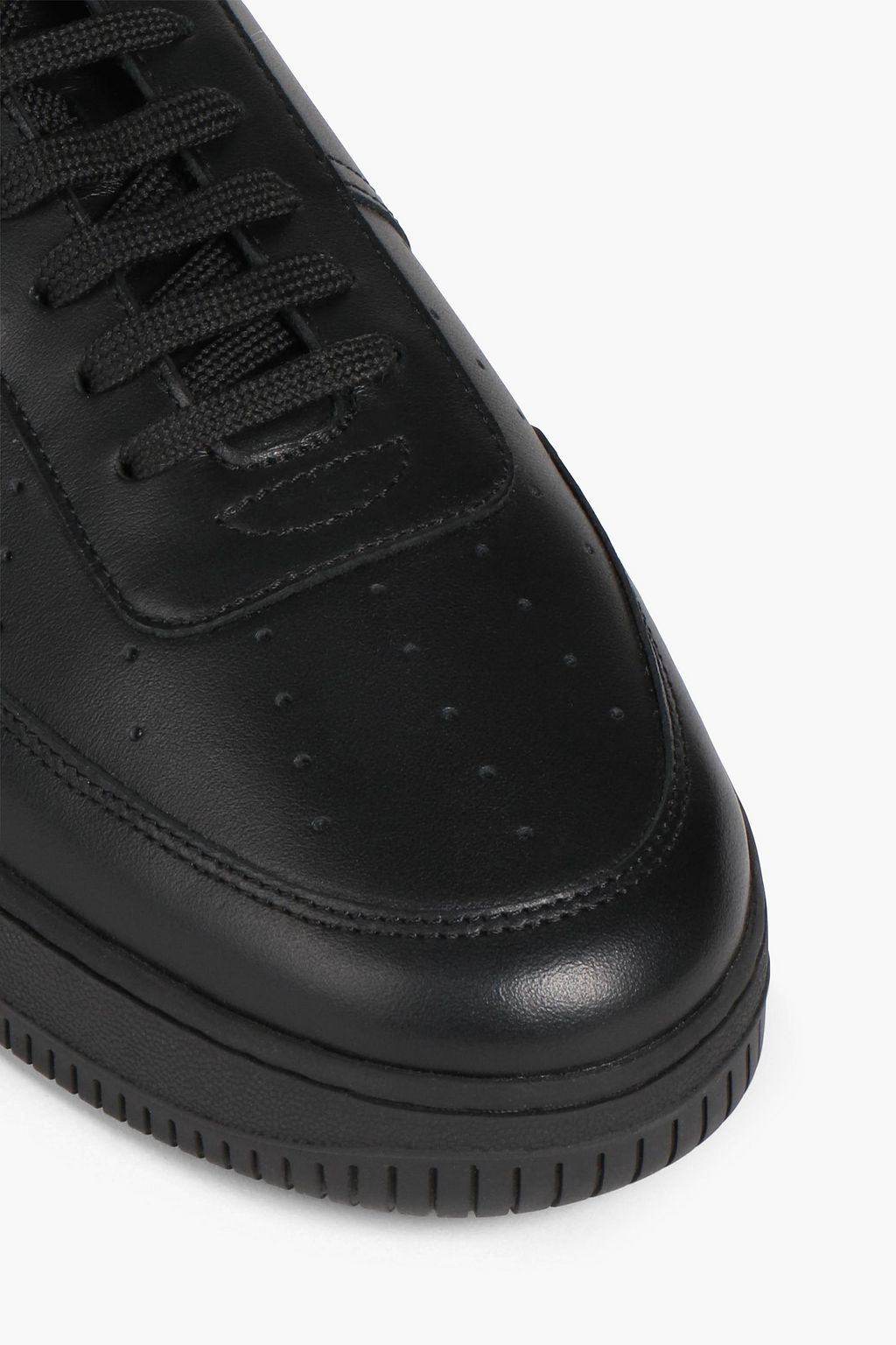 SANDRO Perforated leather sneakers