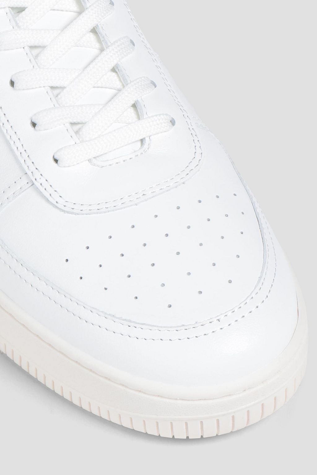 SANDRO Two-tone leather high-top sneakers