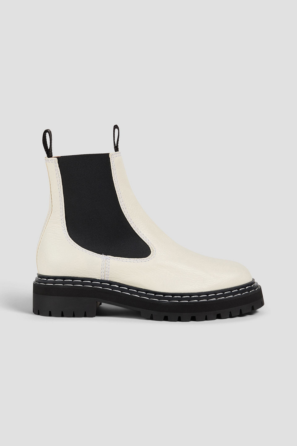 Proenza Schouler - Pebbled-leather Chelsea boots - White - EU 39