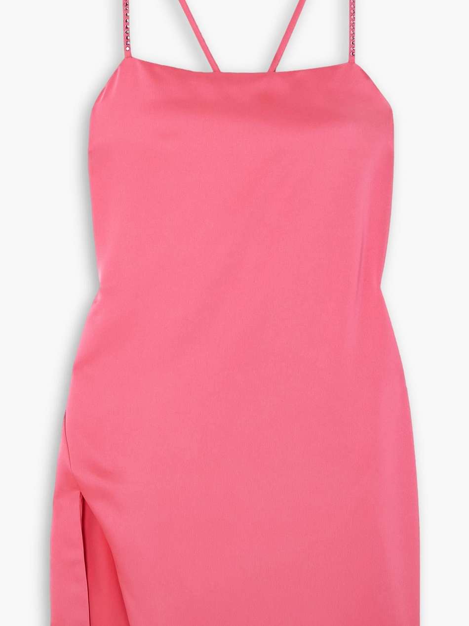fujiko crystal-embellished satin mini dress