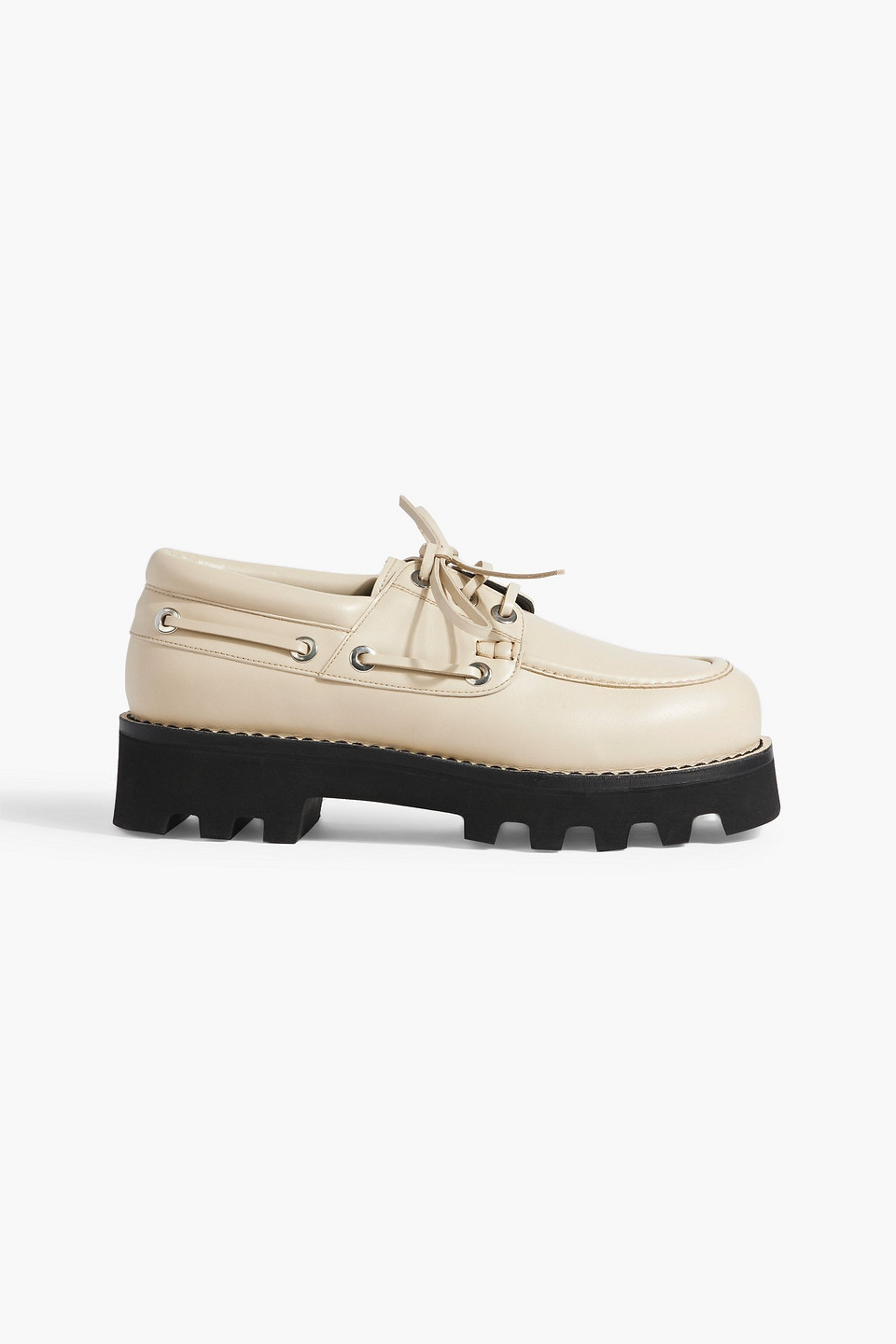 Proenza Schouler Leather Brogues In Beige