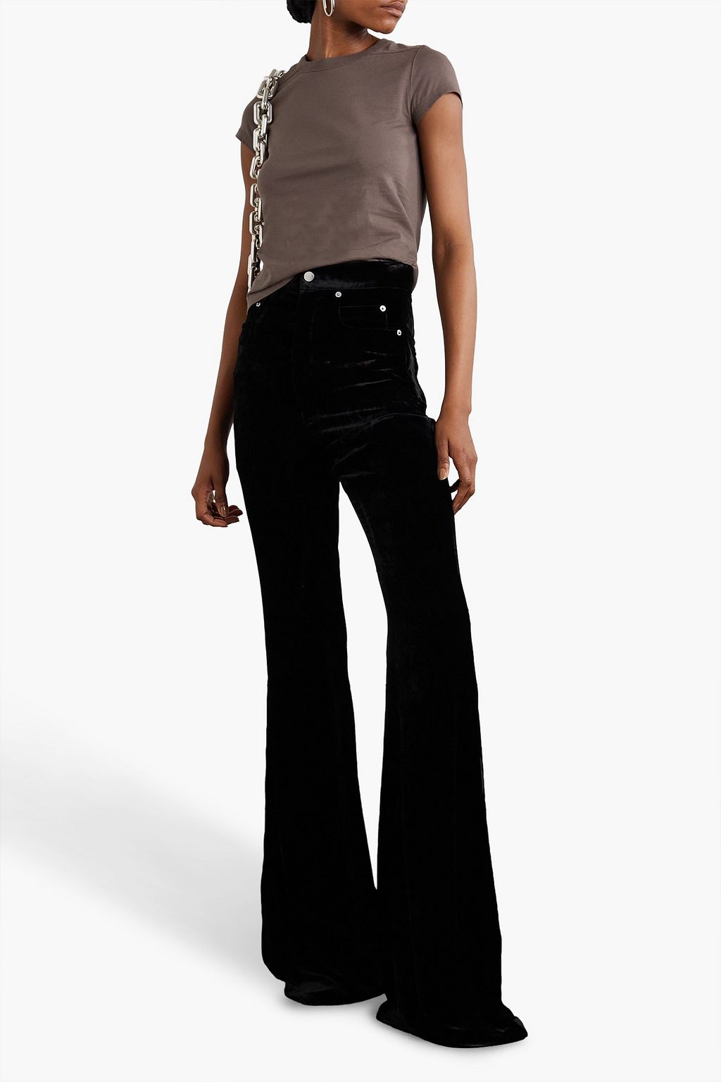 RICK OWENS Velvet flared pants