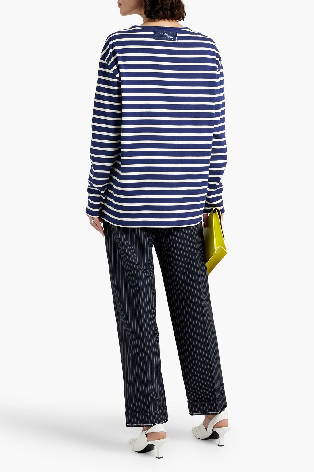 STELLA MCCARTNEY + 디즈니 장식 디테일 스트라이프 코튼 스웨터
