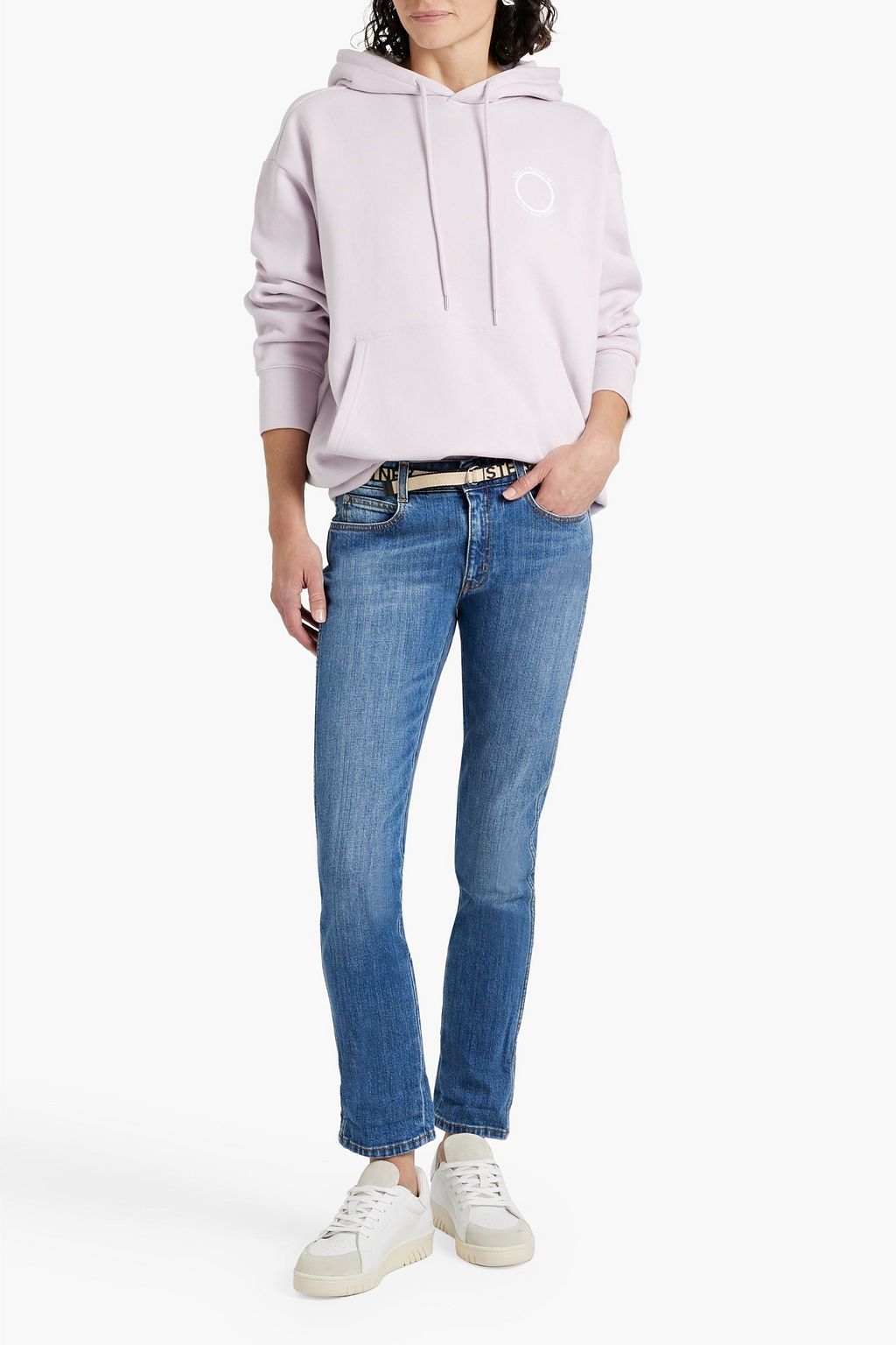 STELLA MCCARTNEY ミッドライズ ストレートレッグジーンズ ベルト付き