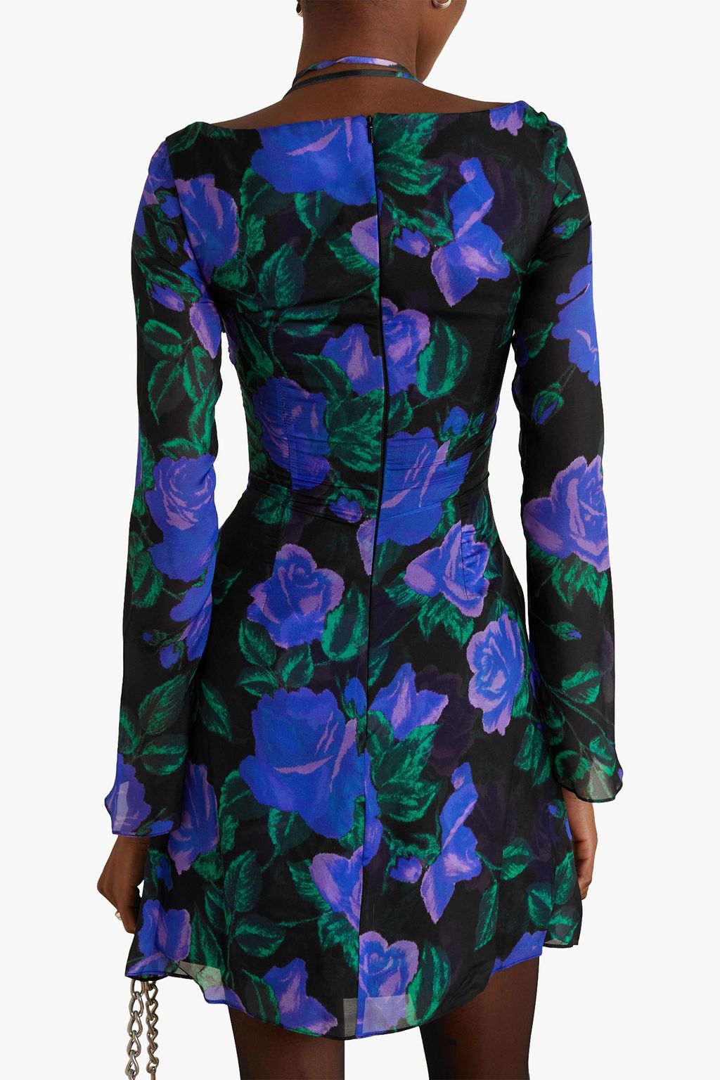 RICHARD QUINN Floral-print silk-chiffon mini dress | Sale up to 70% off ...