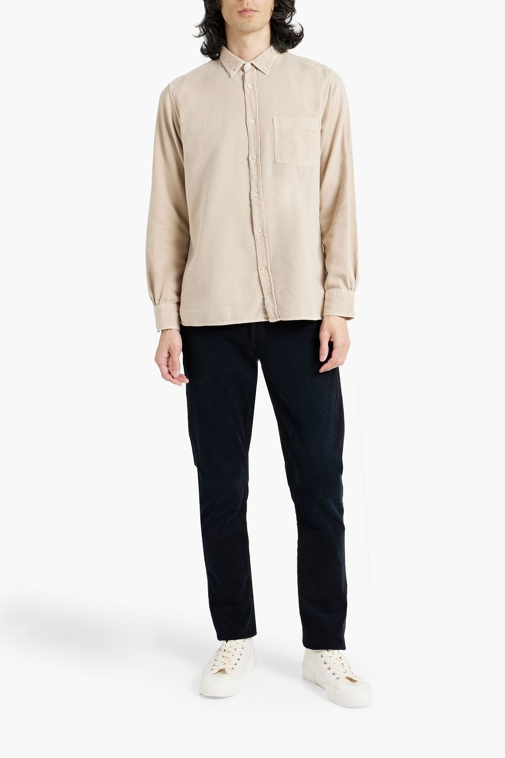 OFFICINE GÉNÉRALE Arsene brushed cotton-twill shirt