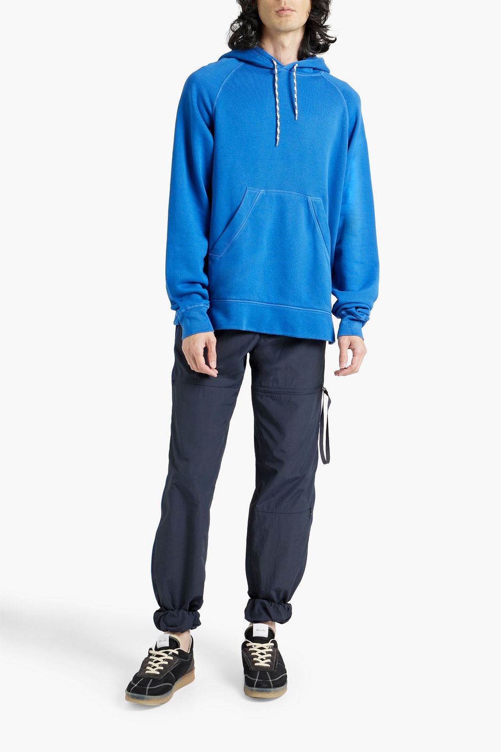 OFFICINE GÉNÉRALE コットン&リヨセル混フリース フーディ
