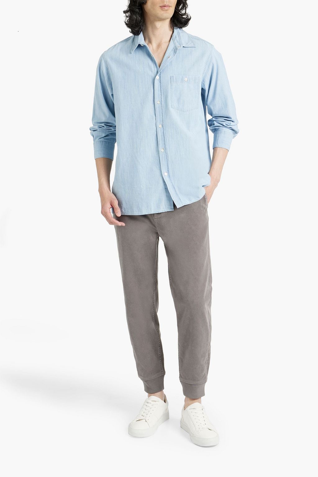 OFFICINE GÉNÉRALE Alex cotton-chambray shirt