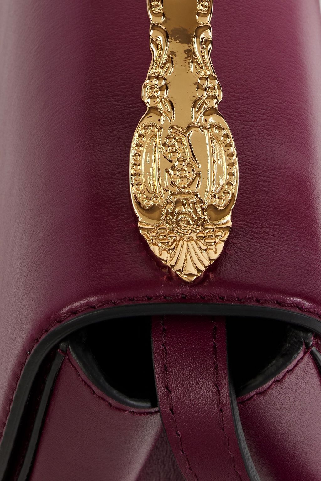 MOSCHINO Embellished leather shoulder bag