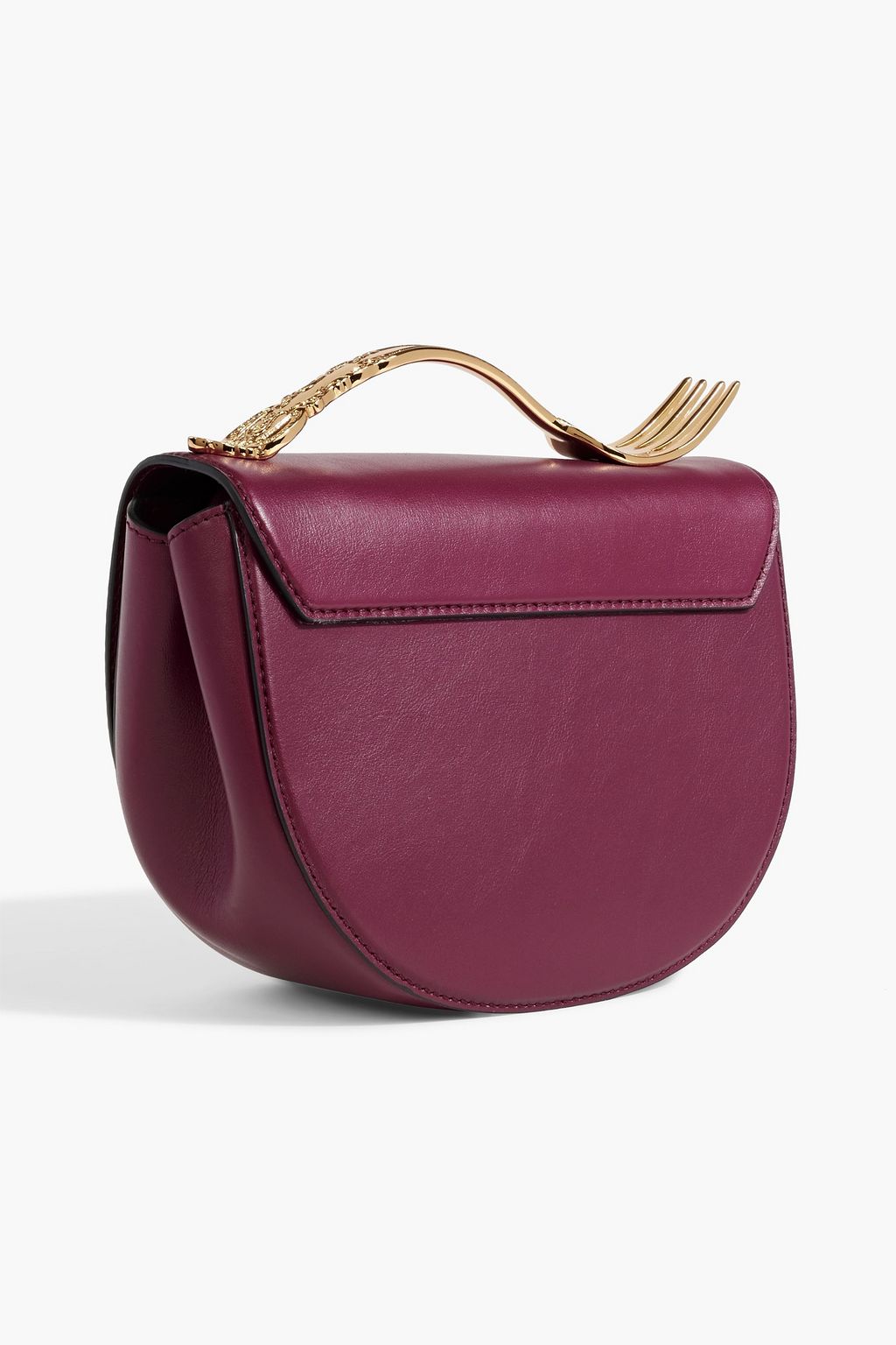 MOSCHINO Embellished leather shoulder bag
