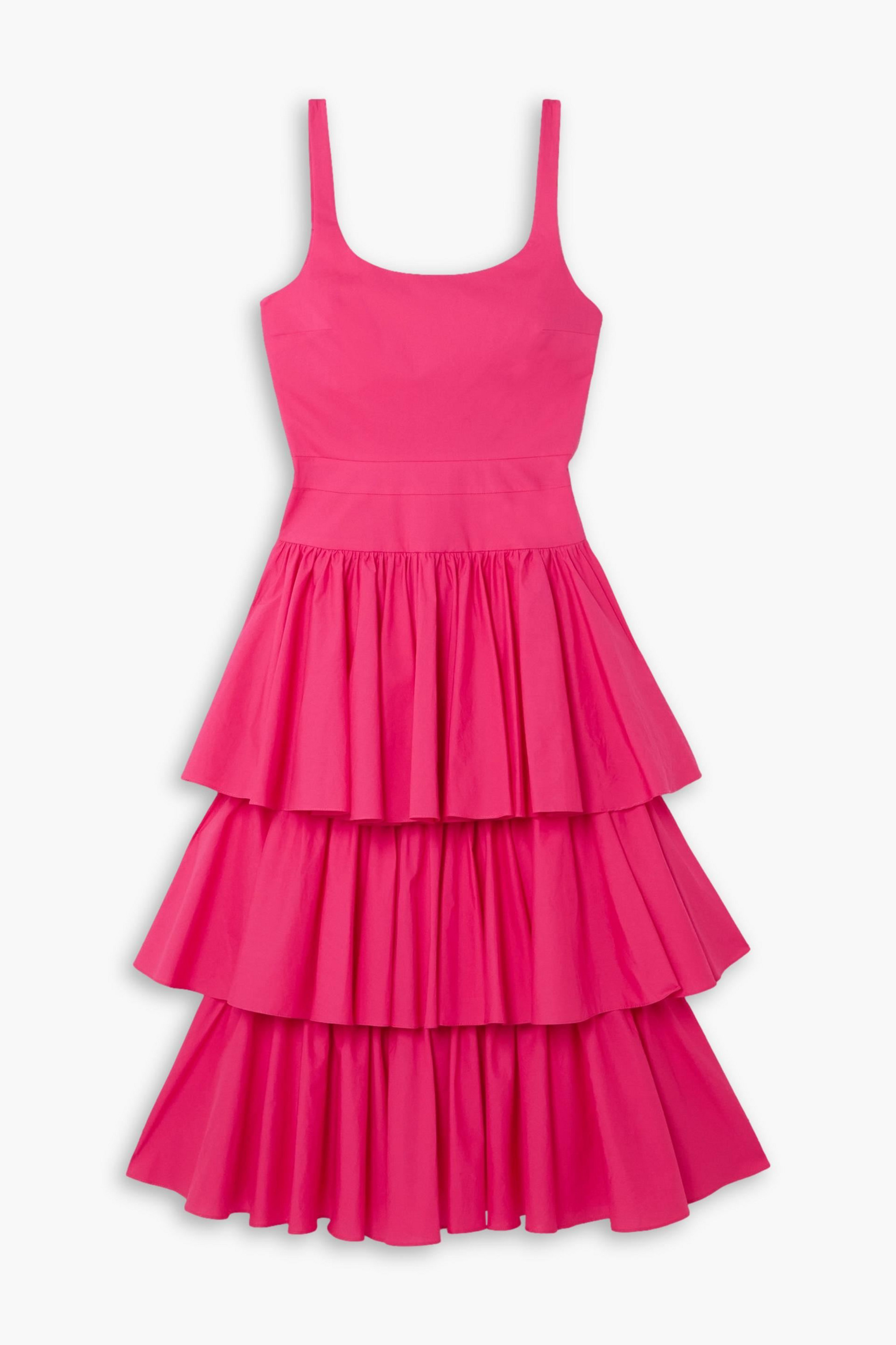 Molly Goddard Alexis tiered cotton midi dress thumbnail