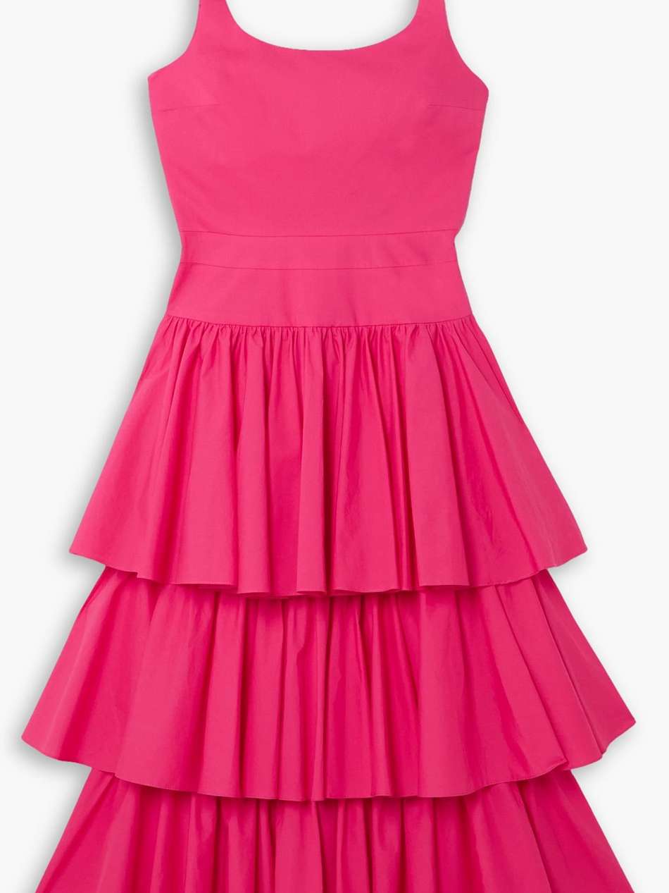 alexis tiered cotton midi dress
