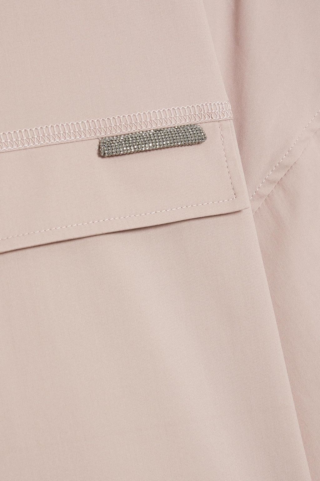 BRUNELLO CUCINELLI Bead-embellished cotton-blend poplin shirt