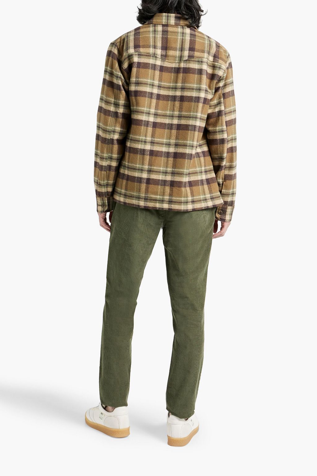 OFFICINE GÉNÉRALE 체크 코튼 혼방 플란넬 오버셔츠