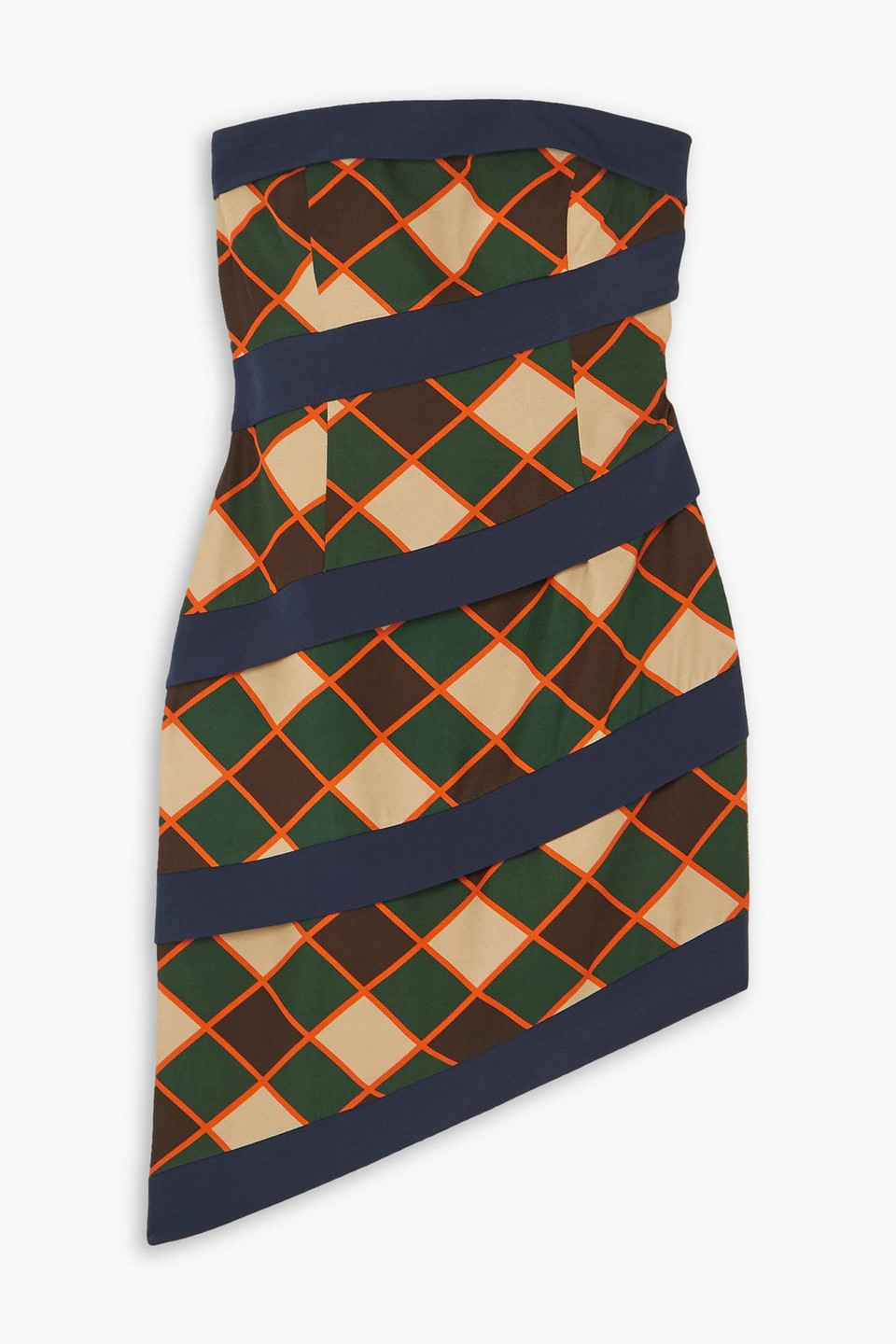 Ahluwalia Multicolor Robyn Minidress In Forest Green