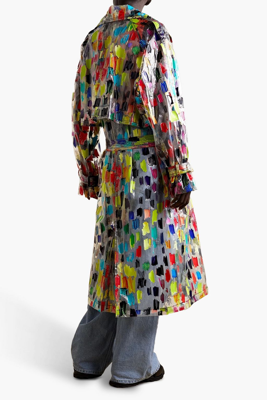 CHRISTOPHER JOHN ROGERS Printed PVC trench coat