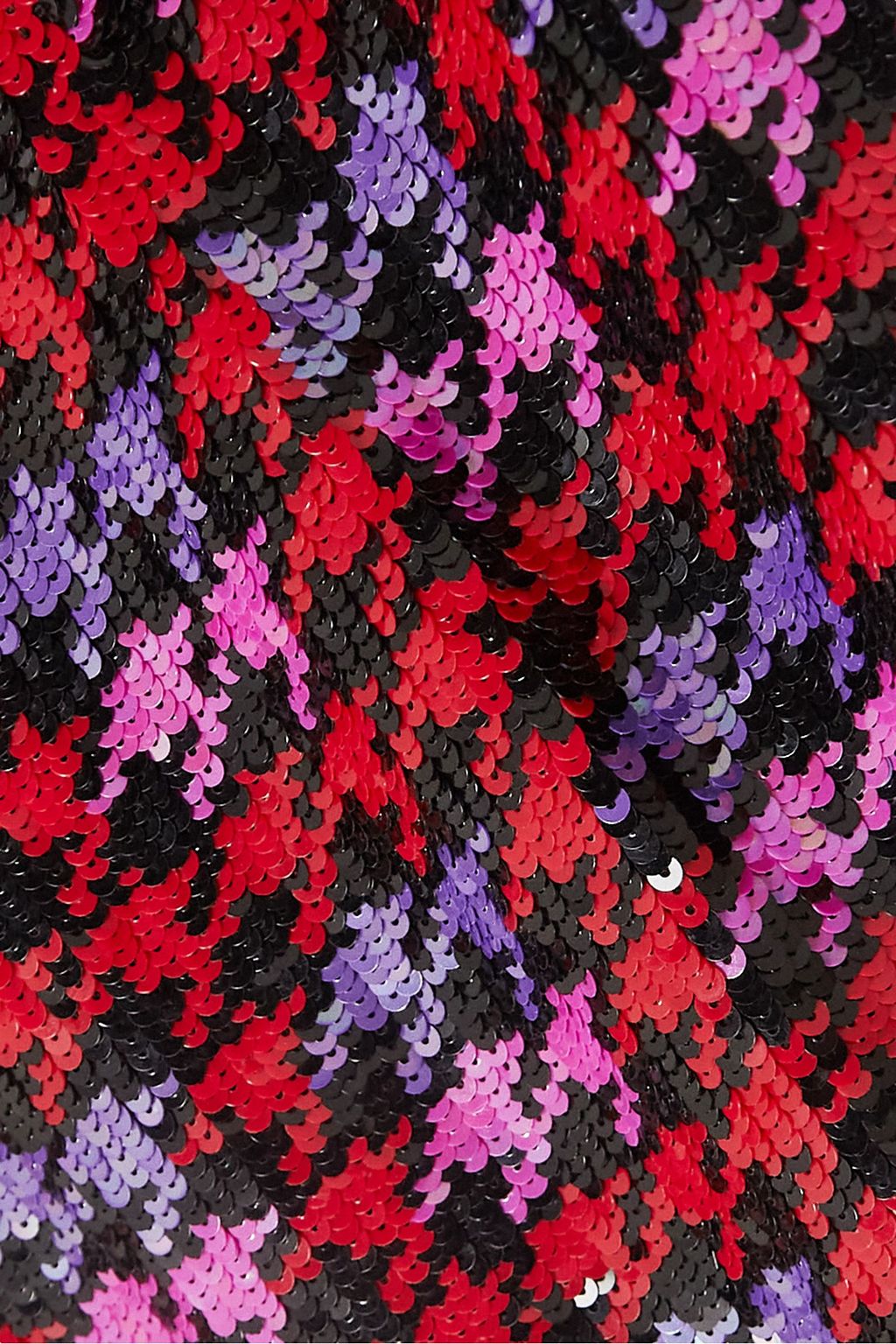 ASHISH Houndstooth sequined georgette mini skirt