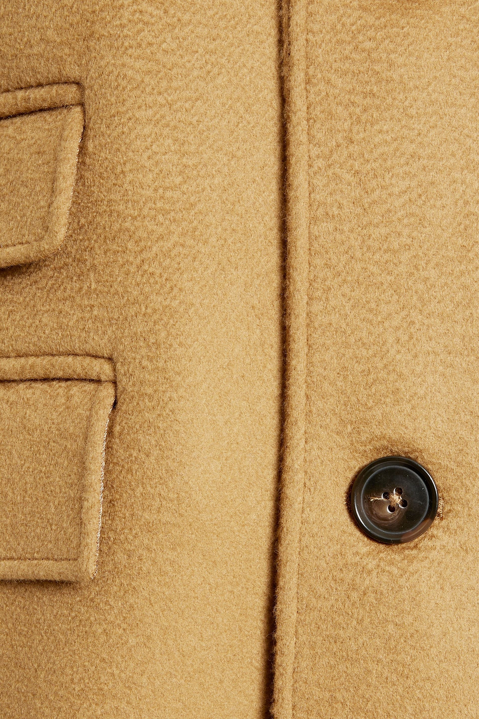 Shop Officine Generale Foster Wool-felt Coat In Camel