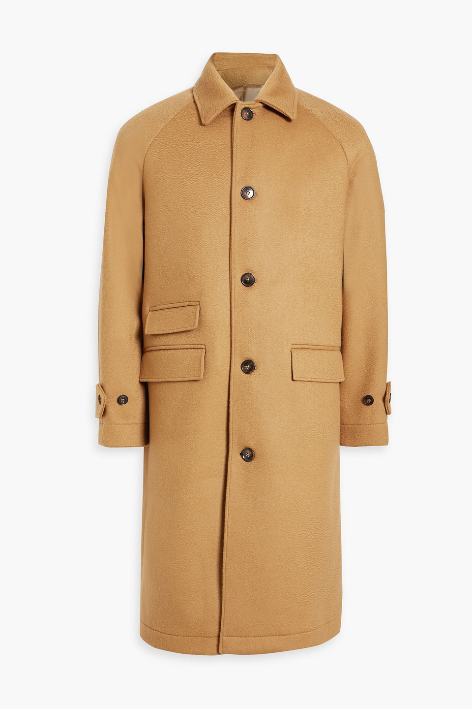 Officine Generale Foster Wool-felt Coat In Camel