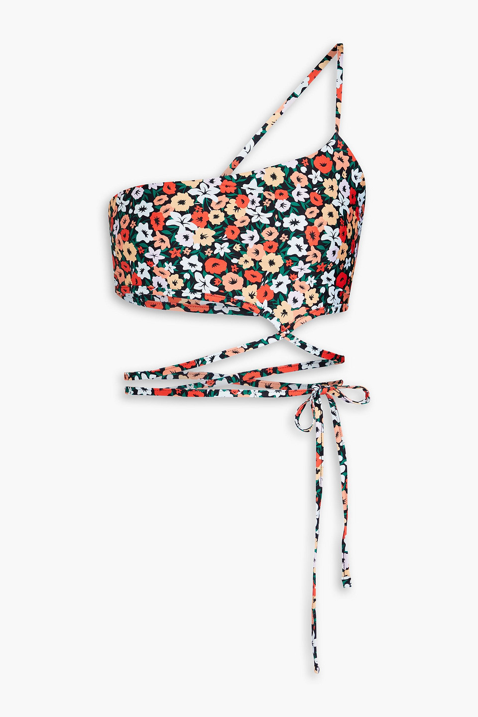 La Fania Noche floral-print bikini top