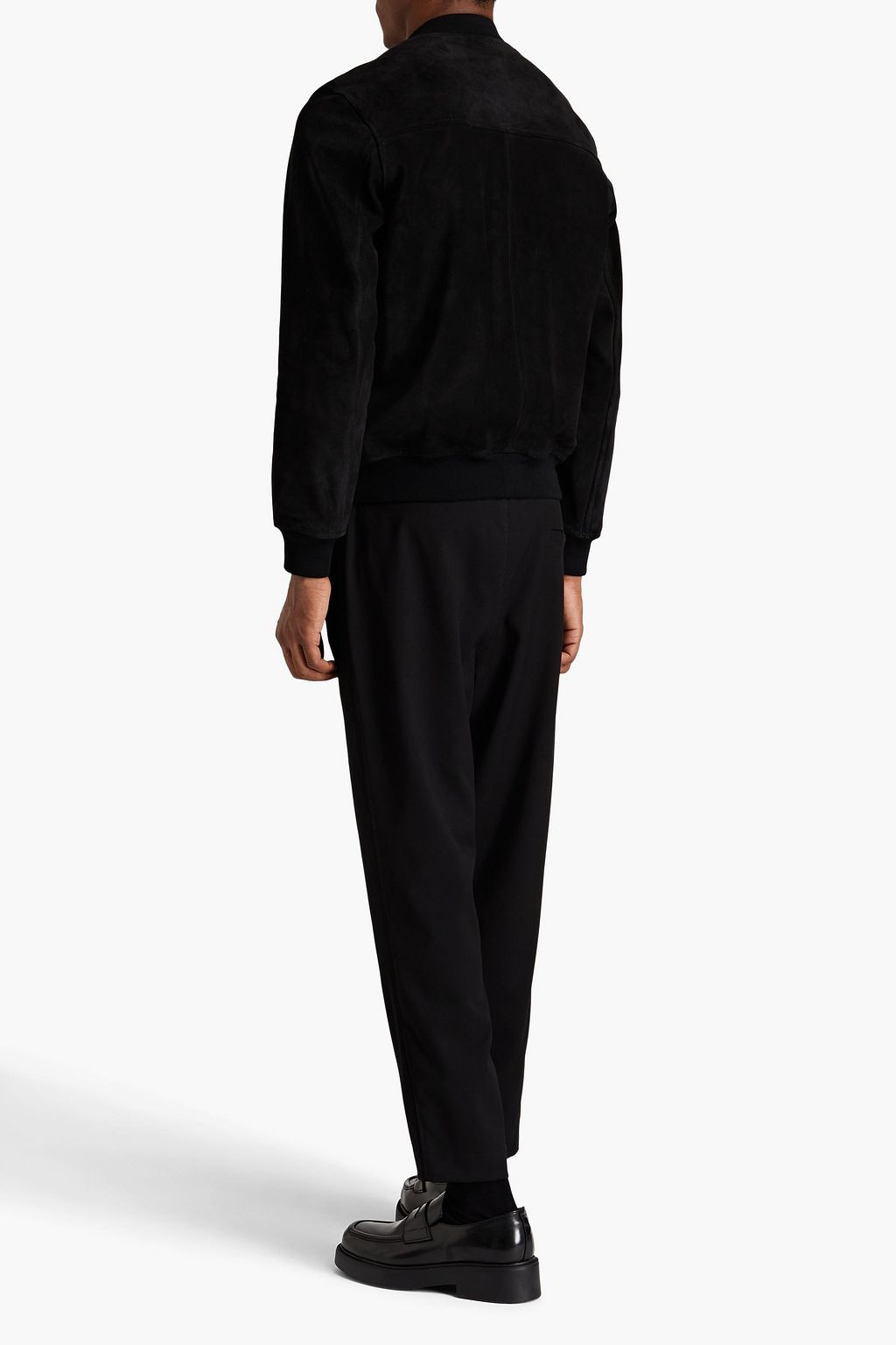 SANDRO Suede bomber jacket