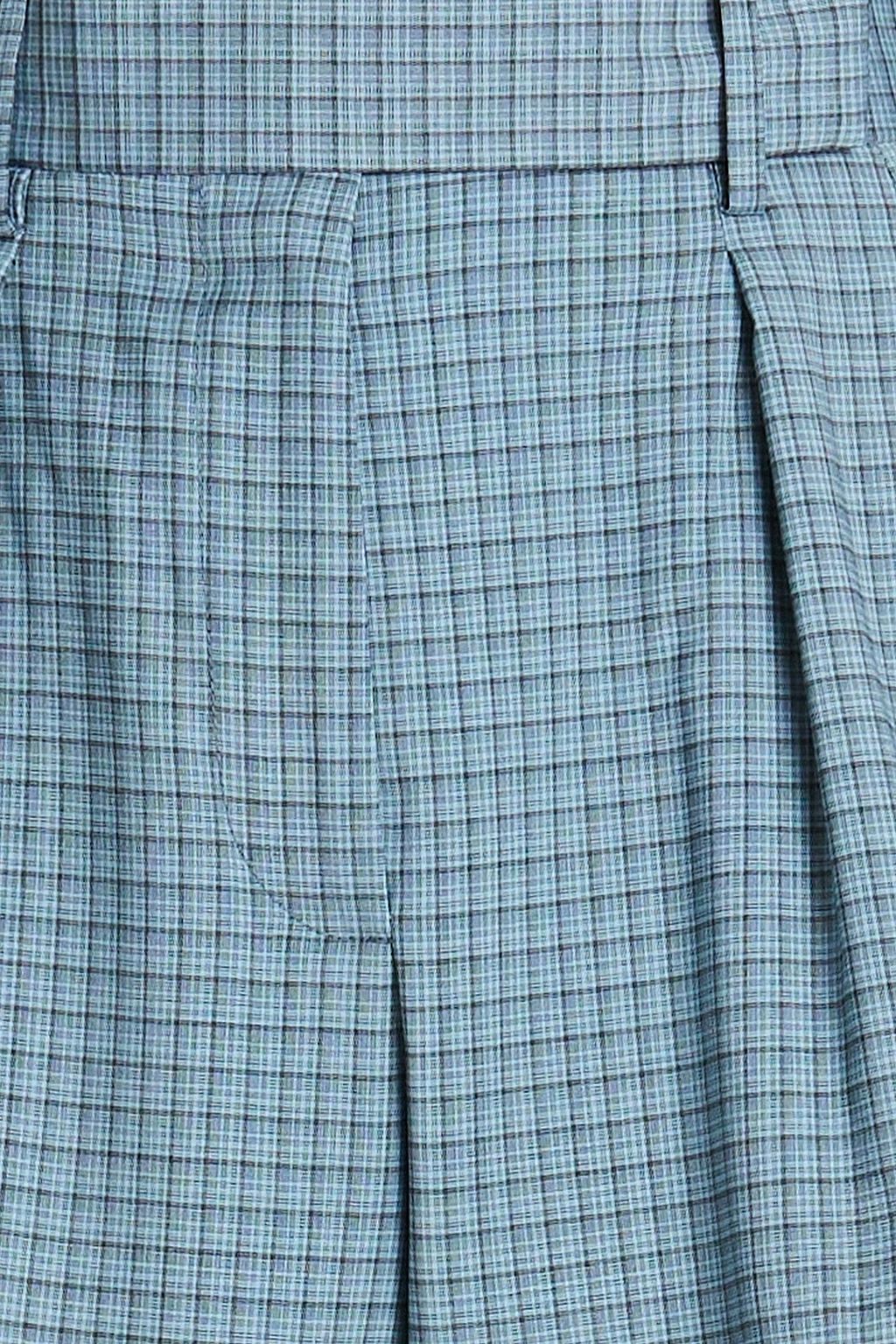 PAUL SMITH شورت من مزيج الصوف بنقشة مربّعات مزين بكسرات