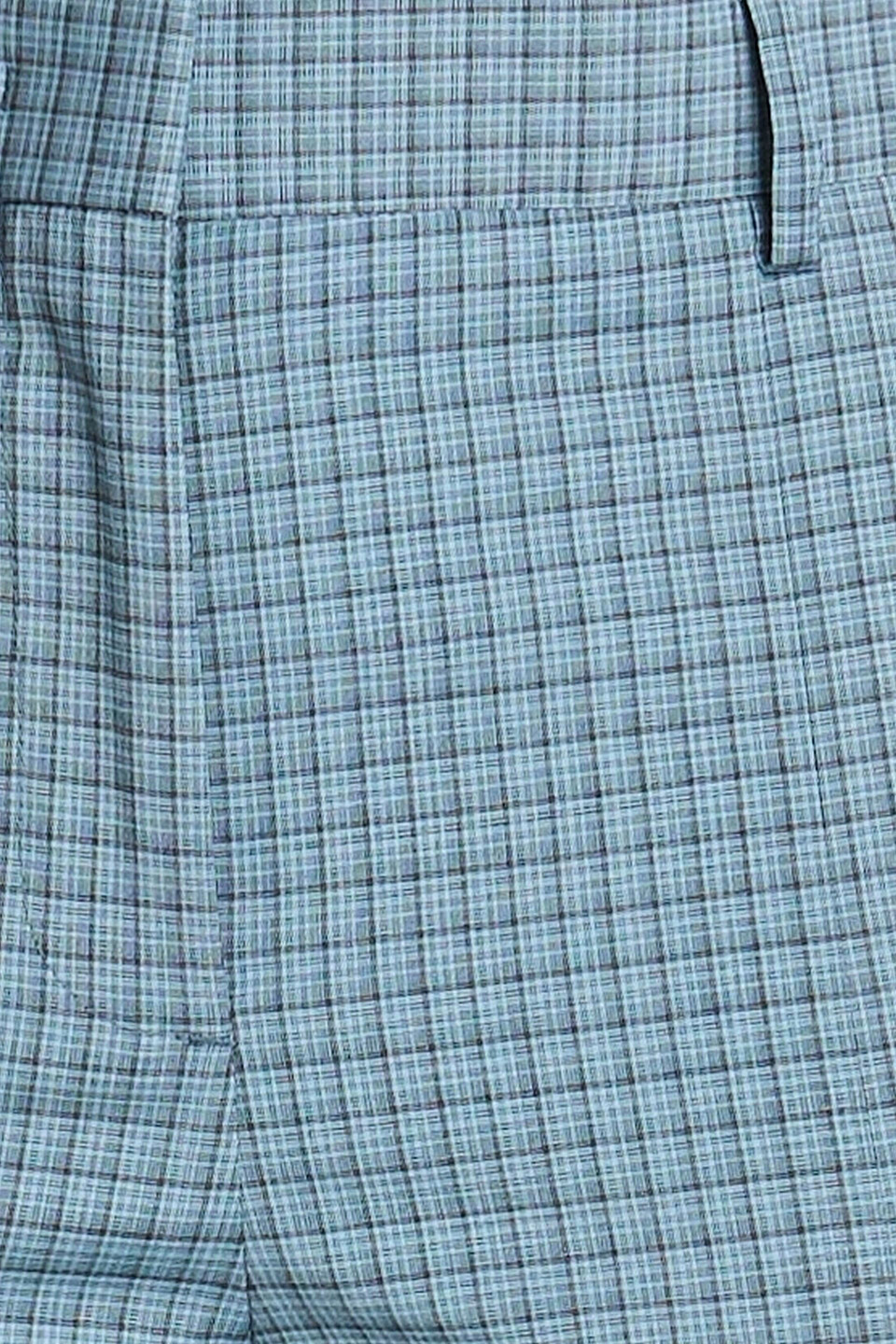 Paul Smith Gingham Wool-blend Tapered Pants In Slate Blue