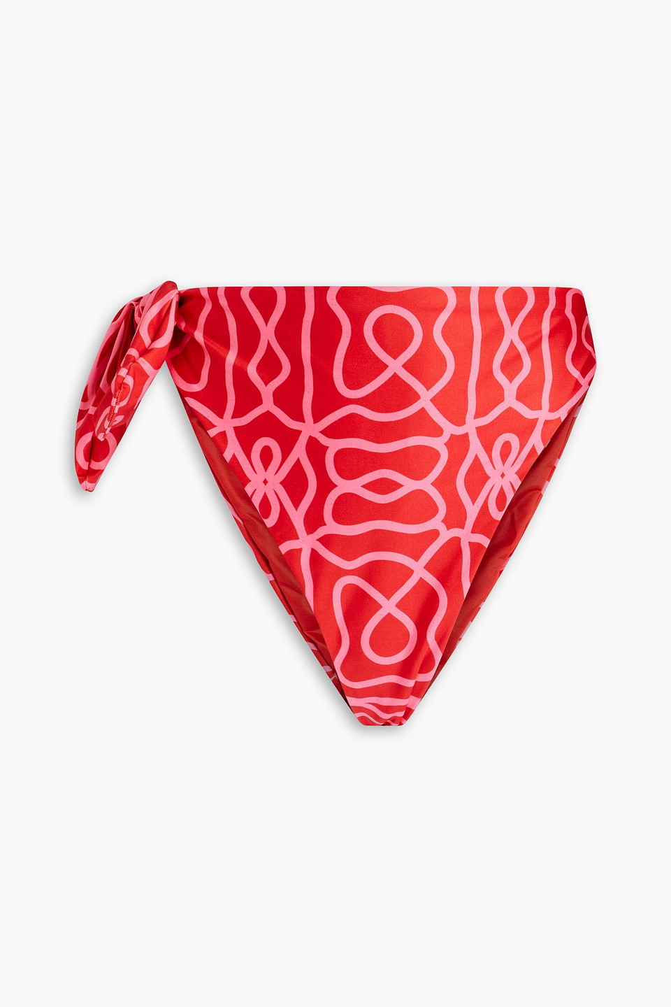 Agua By Agua Bendita Ipanema Printed Bikini Briefs In Red