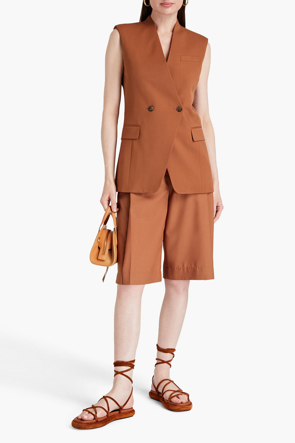 Paul Smith Doppelreihige Weste Aus Einer Wollmischung In Light Brown