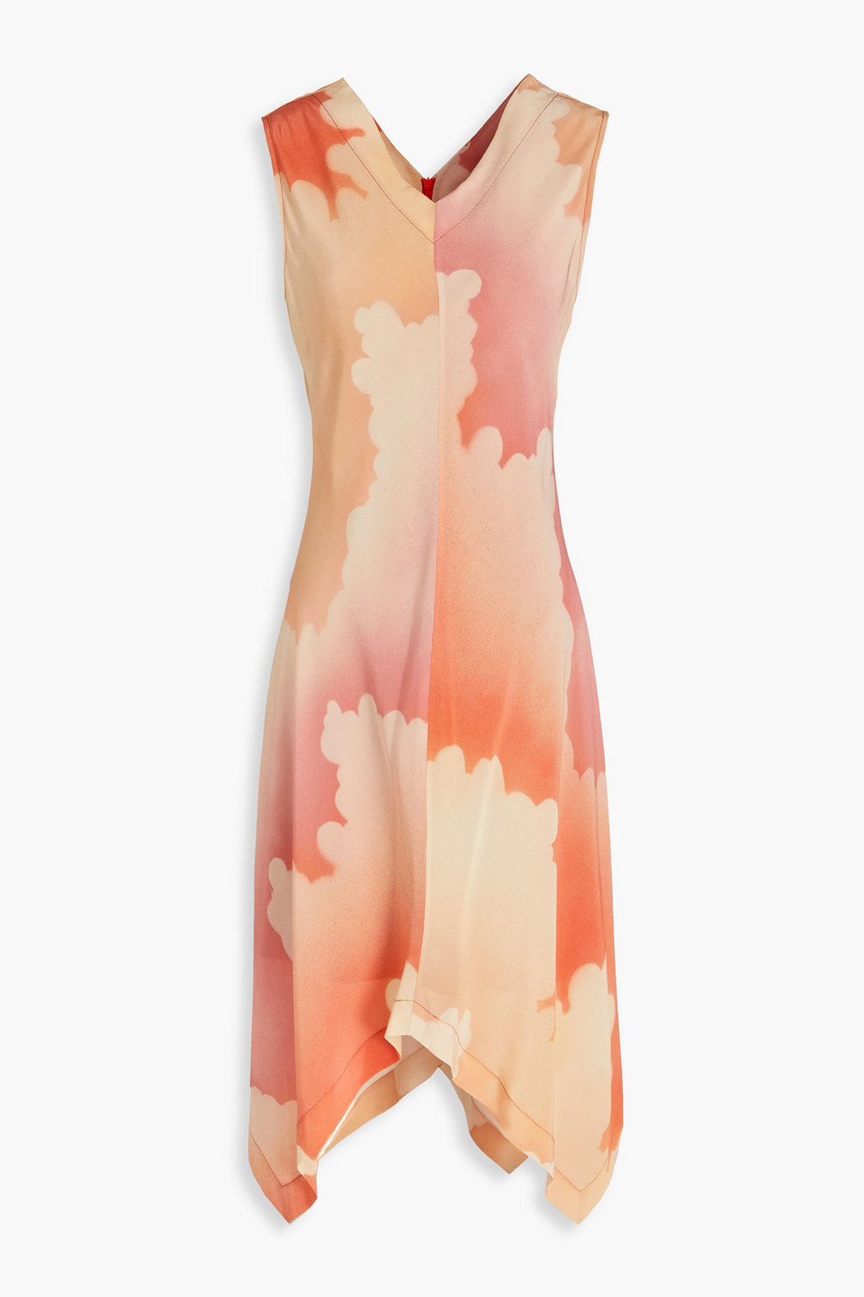 Paul Smith Printed Silk Midi Dress In Antique Rose