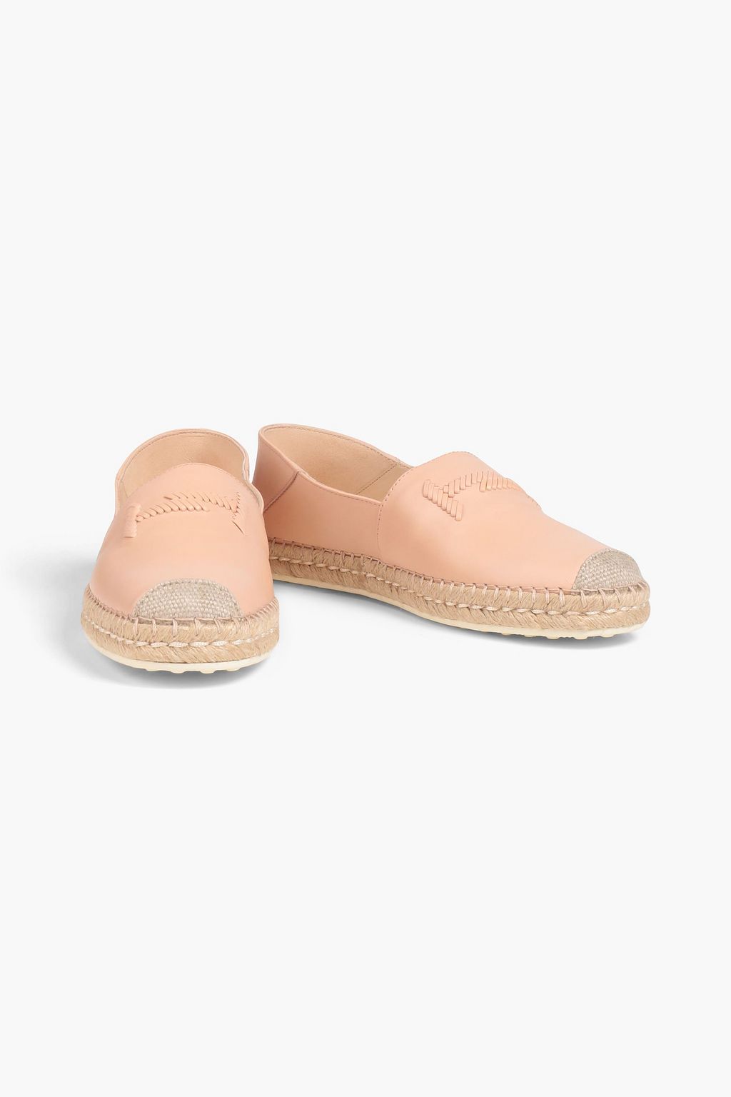 TOD'S 가죽 컬랩서블 힐 에스파드류