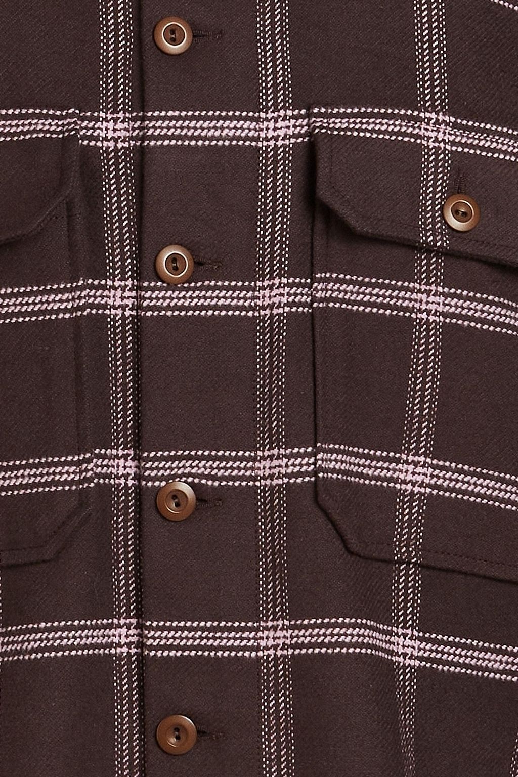 SANDRO Checked cotton and wool-blend twill shirt