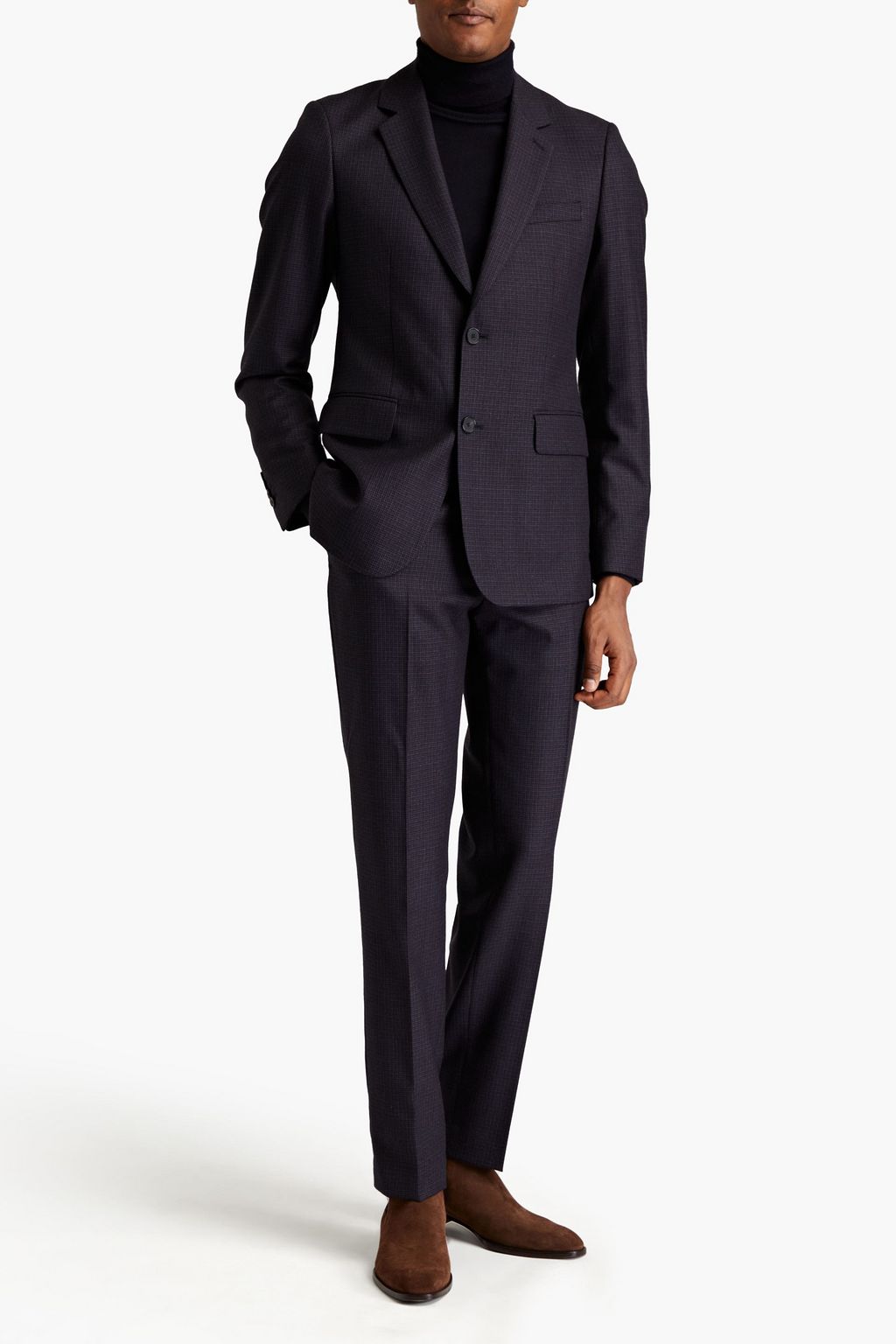 SANDRO Houndstooth wool blazer