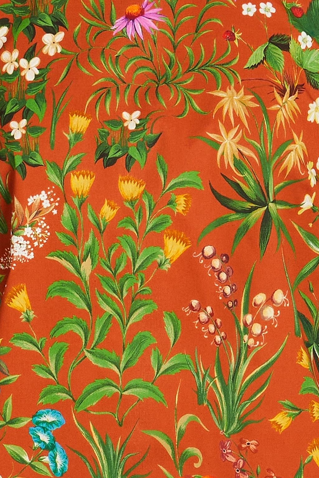 OSCAR DE LA RENTA بلوزة من قطن بوبلين مزينة بطبعة الأزهار