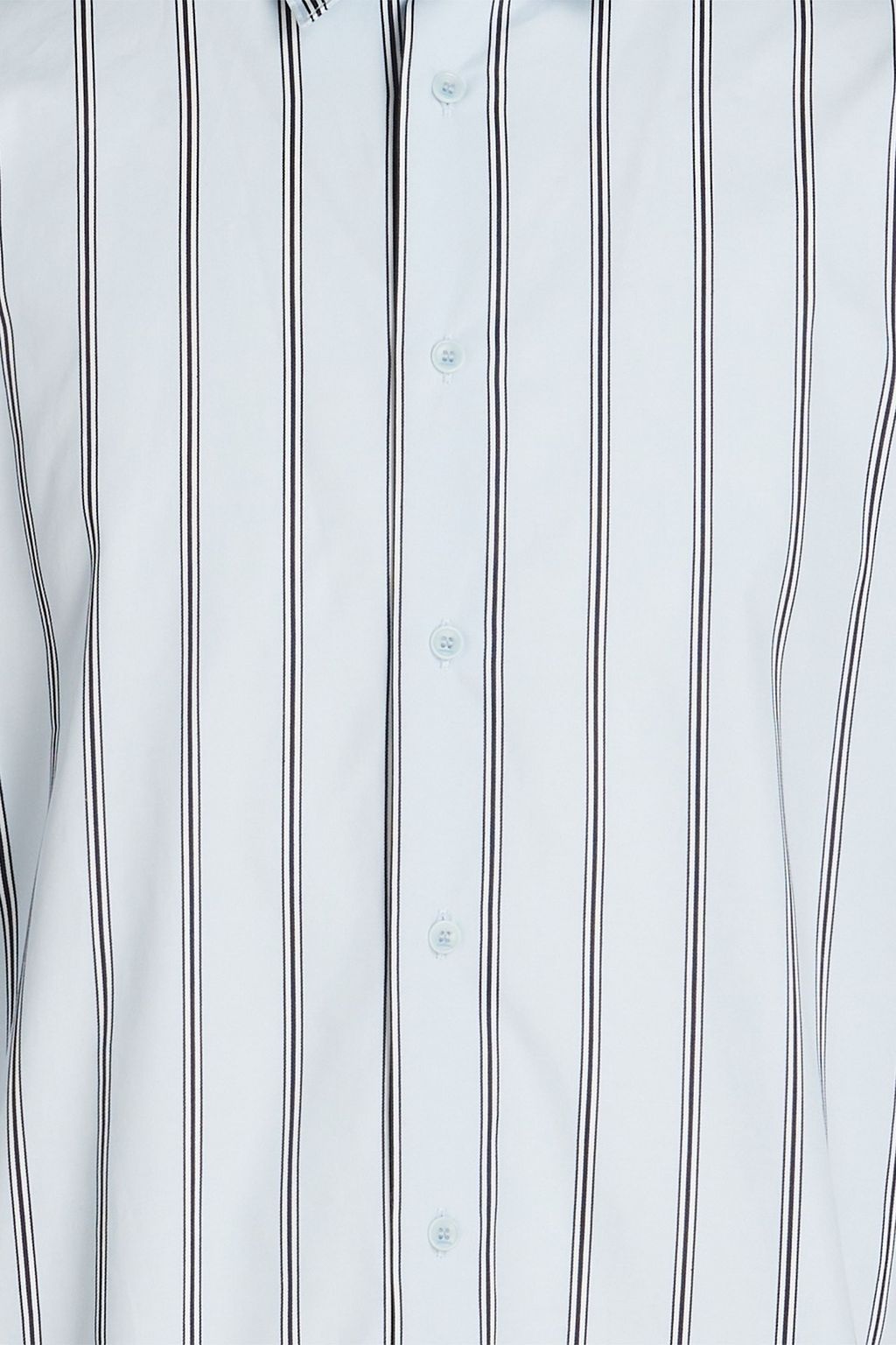 SANDRO Striped cotton-poplin shirt