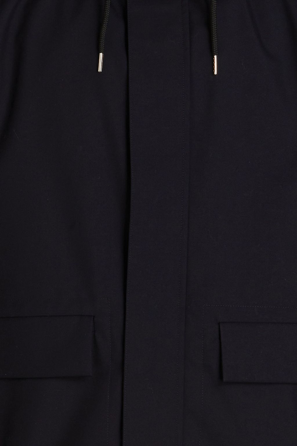 SANDRO Twill hooded jacket