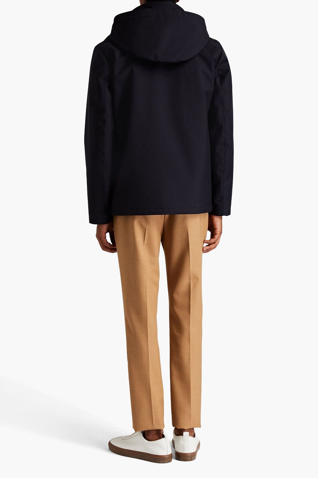 SANDRO Twill hooded jacket