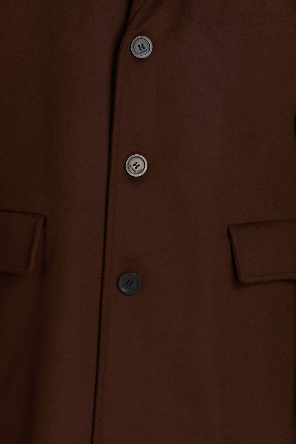 SANDRO Wool and cashmere-blend felt coat
