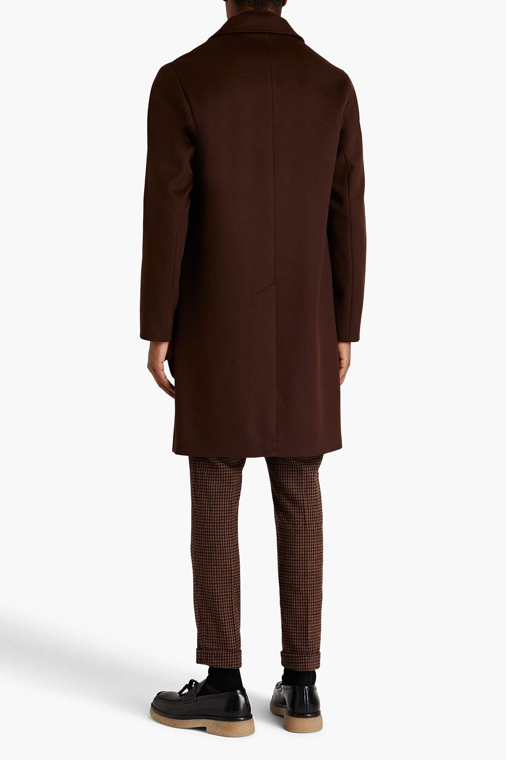 SANDRO Wool and cashmere-blend felt coat